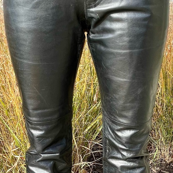 Women’s 100% black leather Gap Sz 4 pants - Picture 5 of 10